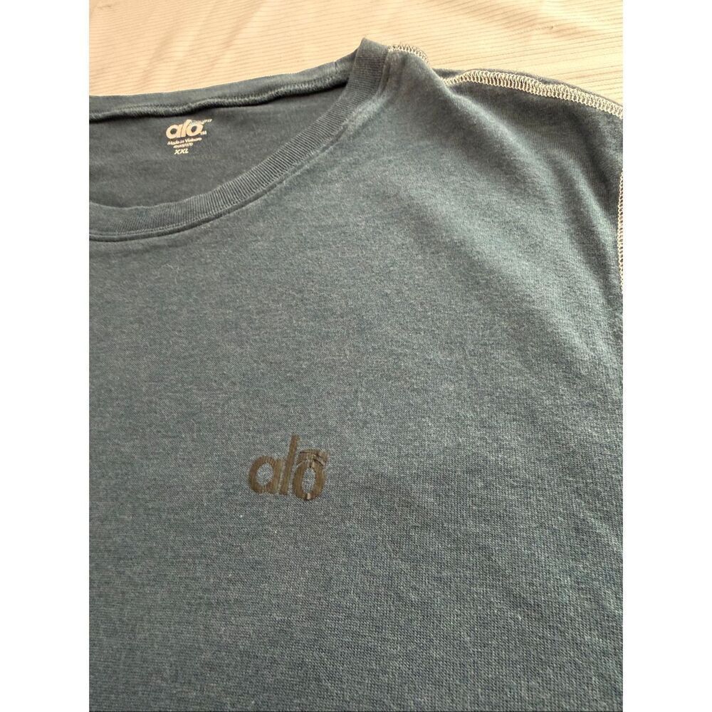 Alo Yoga Cool Fit Men’s Athletic Blue Short Sleeve T-Shirt Size XXL - Picture 4 of 10